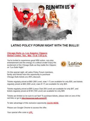 Latino Policy Forum Night With the Chicago Bulls